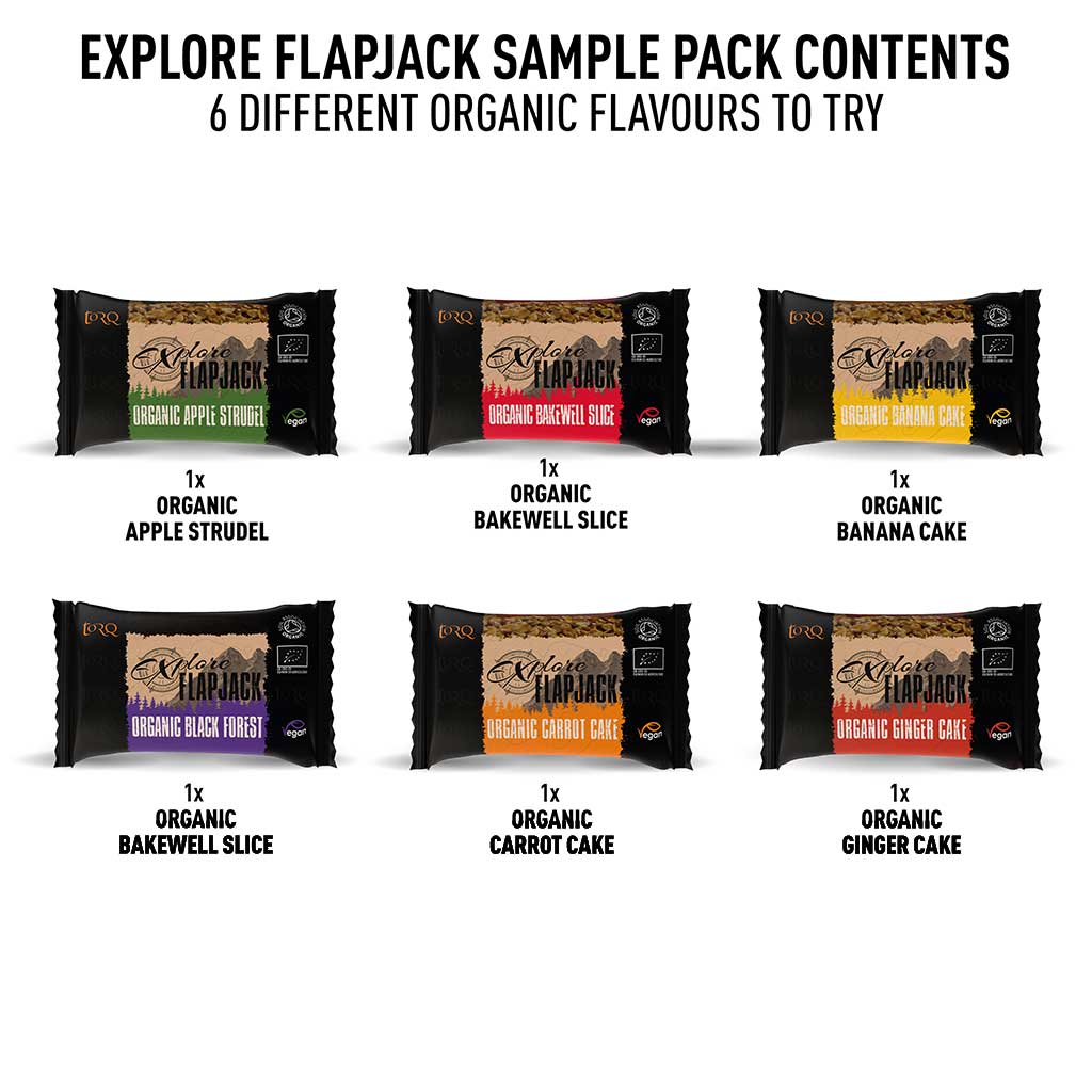 TORQ Explore 6 Flapjack Sample Pack – Organic Vegan Energy Bars