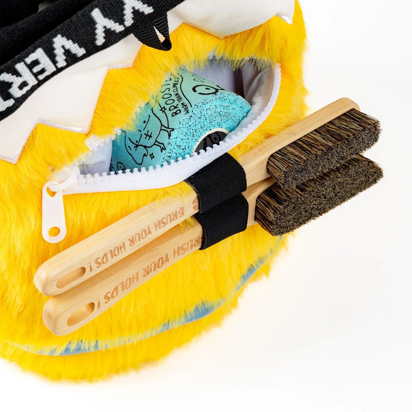 YY Vertical Animal Chalk Bucket – Chick - Stable Boulder Chalk Bag with Brush Holders & Zip Pocket