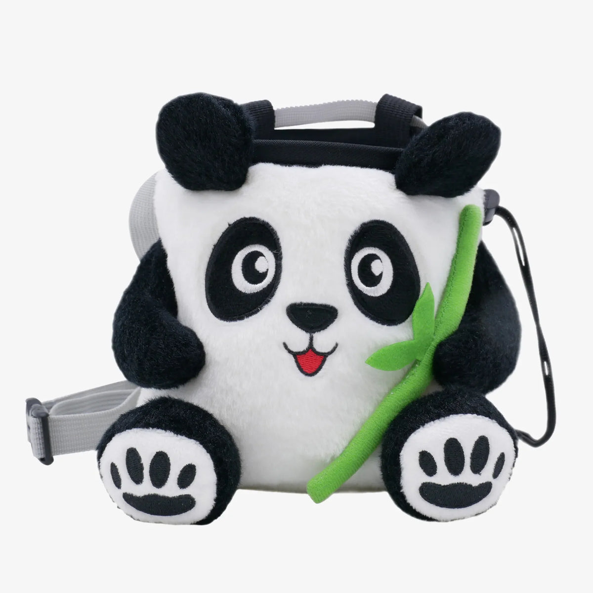 YY Vertical Panda Chalk Bag - open showing brush holder