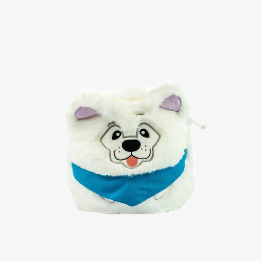 YY Vertical Samoyed Dog Chalk Bag - front view
